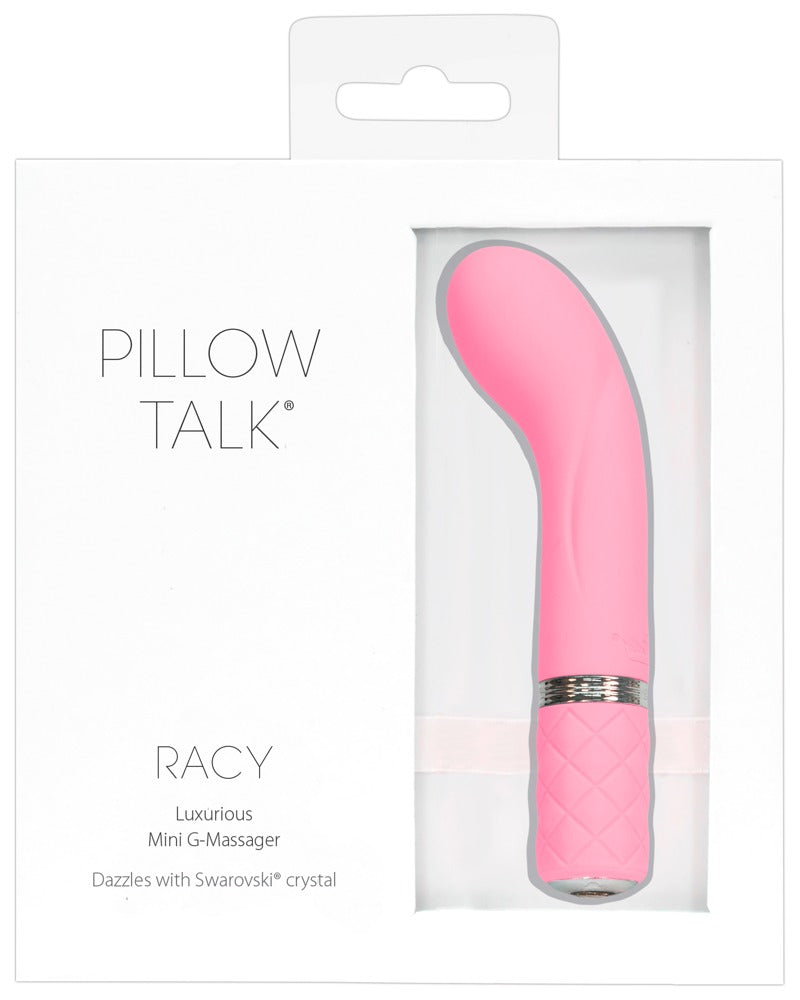 Vibrator "Racy Luxurious Mini Massager" with Swarovski® stone - 12.7 cm (pink)