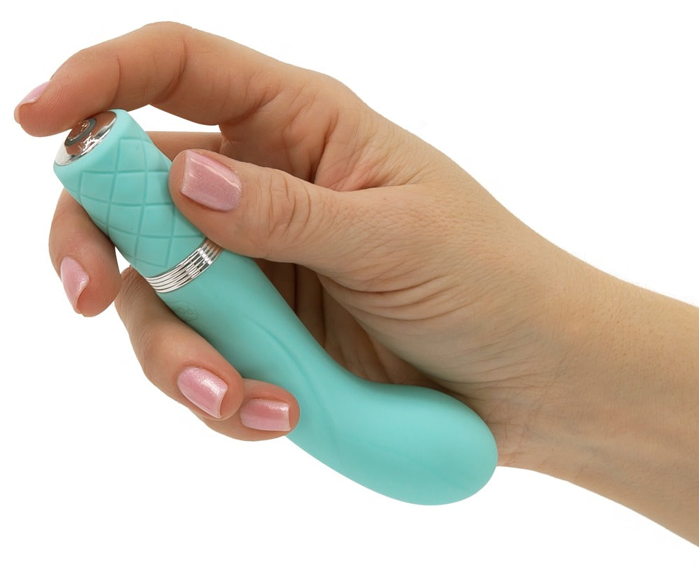 Mini vibromasseur masseur luxueux Racy avec pierre Swarovski® - 12,7 cm (turquoise)