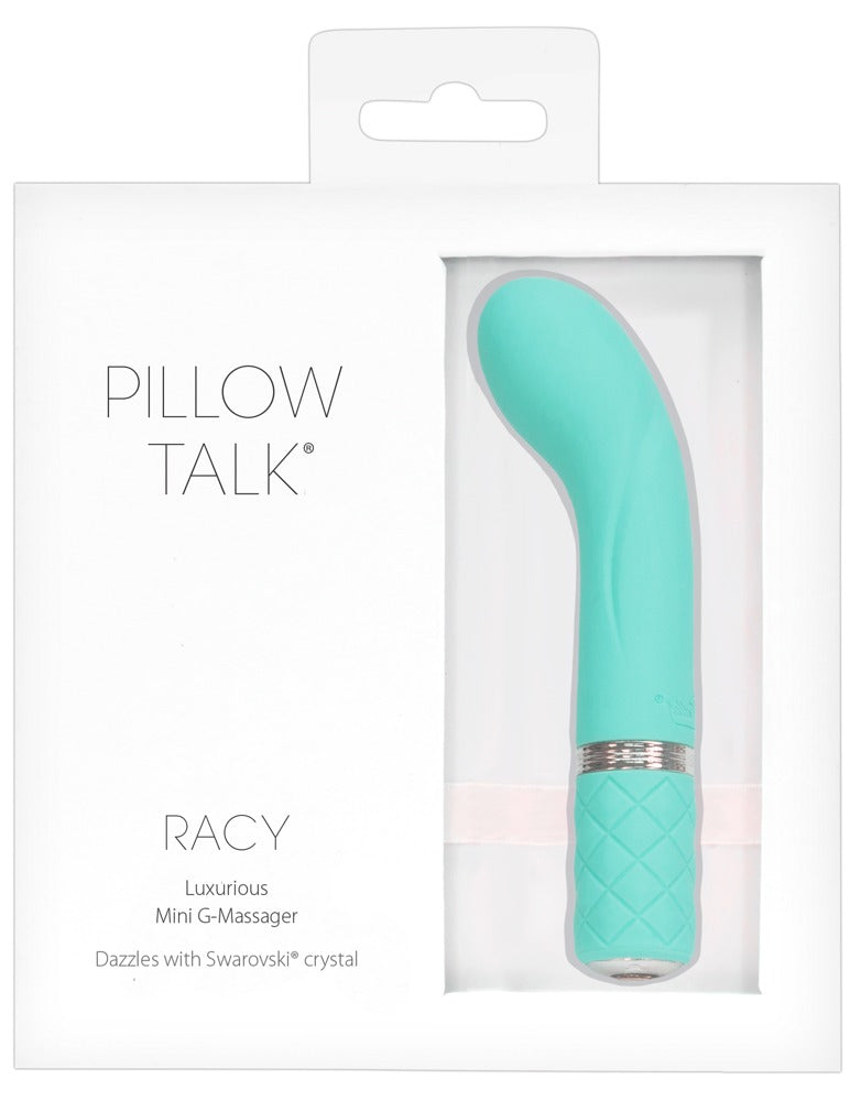 Mini vibromasseur masseur luxueux Racy avec pierre Swarovski® - 12,7 cm (turquoise)