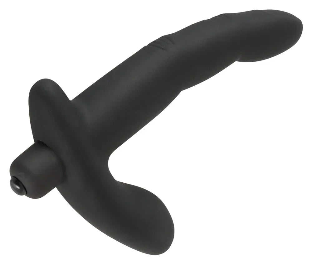 Schwarzer Dildo mit ergonomischem Griff für intensives Vergnügen