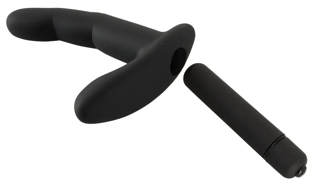 Schwarzer Vibrator mit ergonomischem Griff und separatem Steuerungsmodul für intensives Vergnügen
