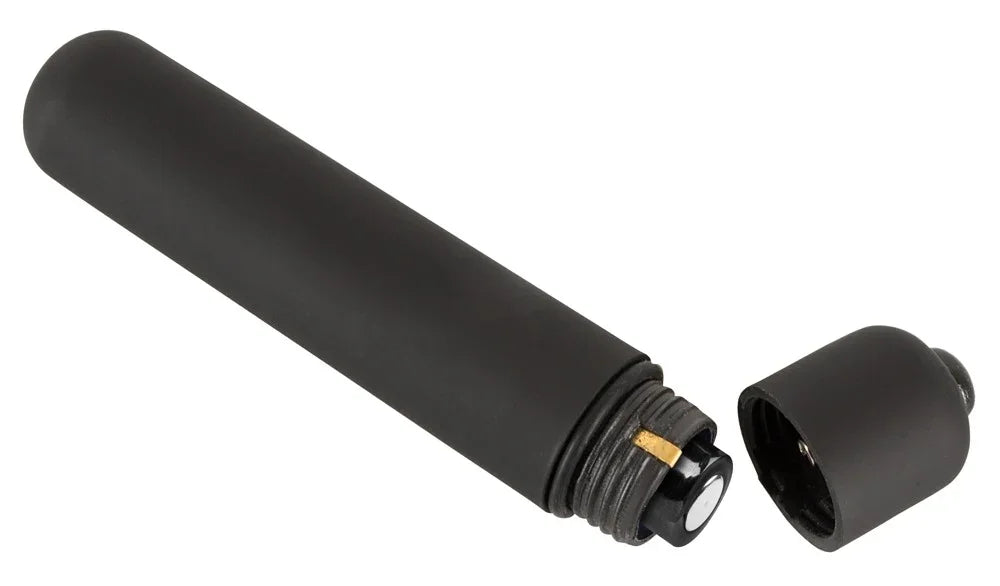 Schwarzer Vibrator mit abnehmbarer Kappe, diskretes Design für das Liebesleben