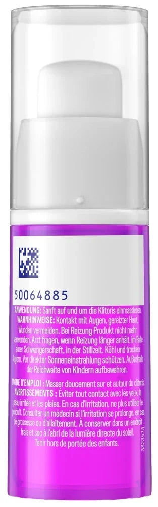 Lila Gleitgel-Flasche mit Pumpspender für intime Momente – diskret & sicher