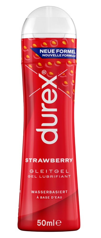 Gleitgel "Play Sweet Strawberry" - wasserbasiert & Erdbeer-Geschmack (50ml) von Durex