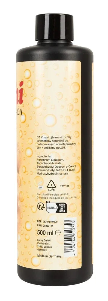 500 ml Massageöl für intime Momente, neutral duftend, Made in Germany