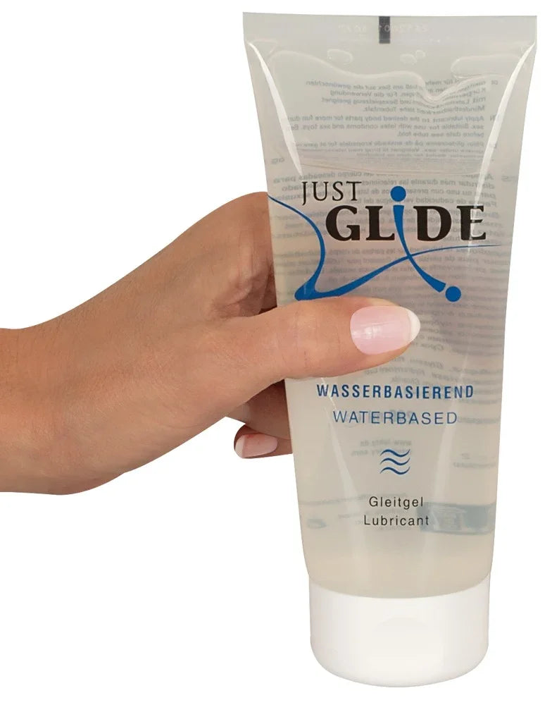 Just Glide wasserbasiertes Gleitgel für intime Momente, ideal für Paare und Solo-Nutzung