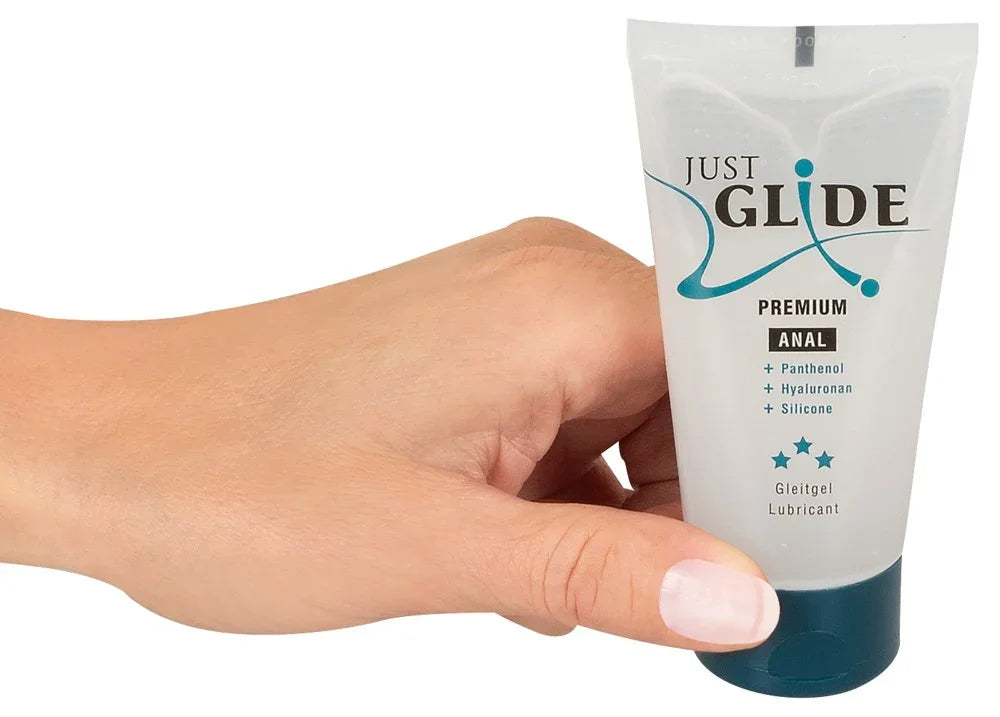 Just Glide Premium Anal Gleitgel mit Panthenol, Hyaluronan & Silicone für intensives Liebesleben