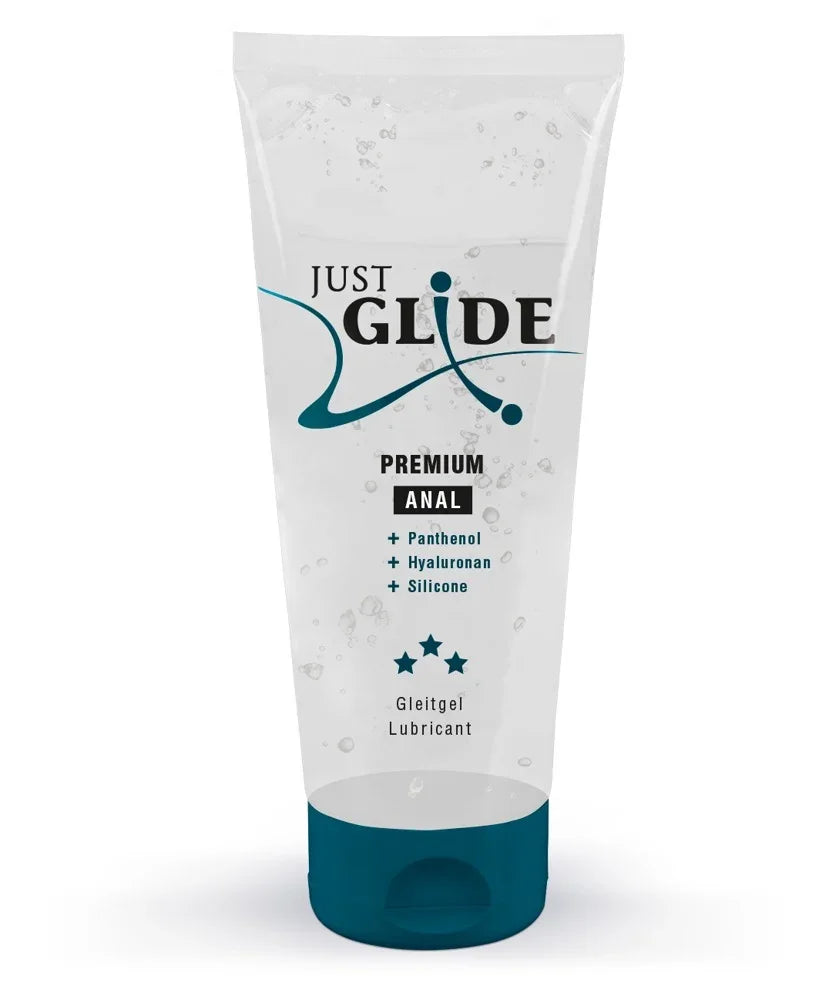 Just Glide Premium Anal Gleitgel mit Panthenol, Hyaluronan & Silicone für intensives Liebesleben
