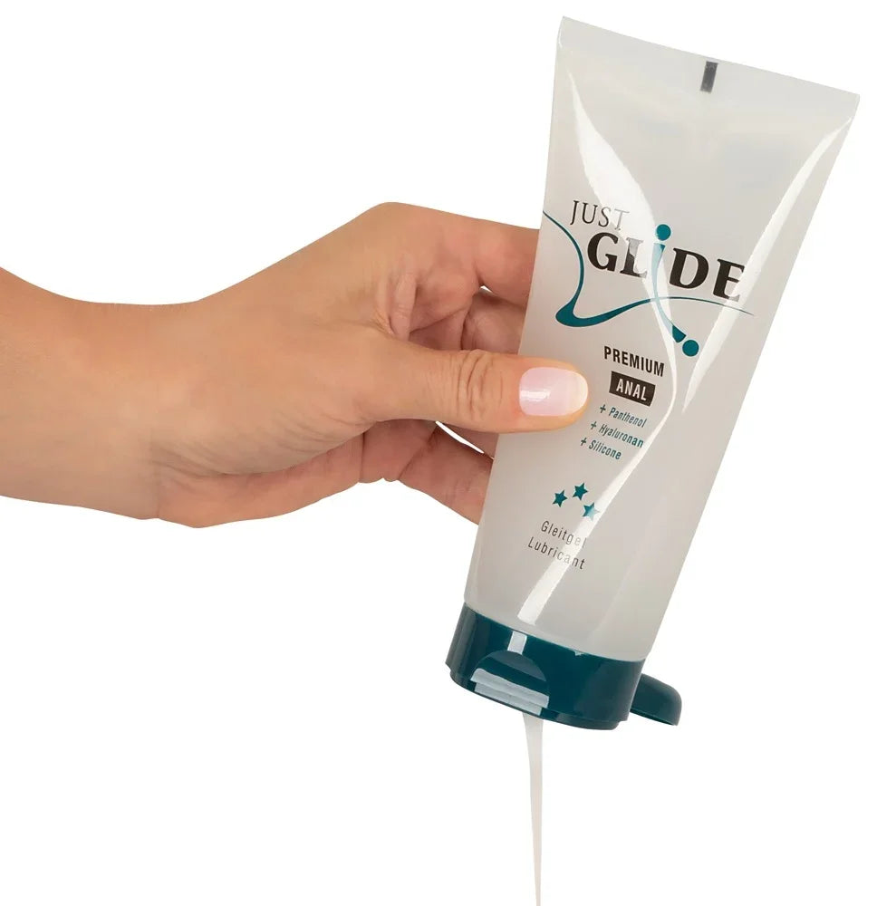 Just Glide Premium Anal Gleitgel – sanftes Gleitmittel mit Panthenol & Hyaluron für intensives Liebesleben