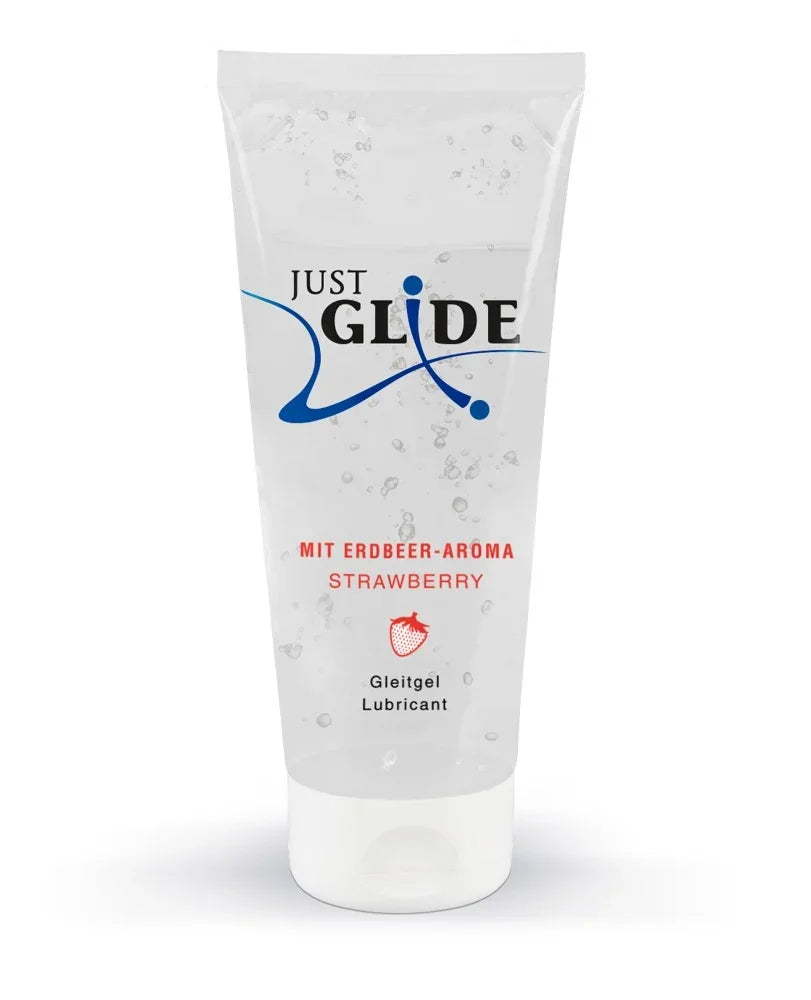 Just Glide Erdbeer-Gleitgel, wasserbasiertes Lubricant für mehr Gleitfreude im Liebesleben