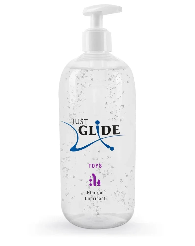 Just Glide Toys Gleitgel für Sextoys – wasserbasiertes Lubricant mit Pumpspender
