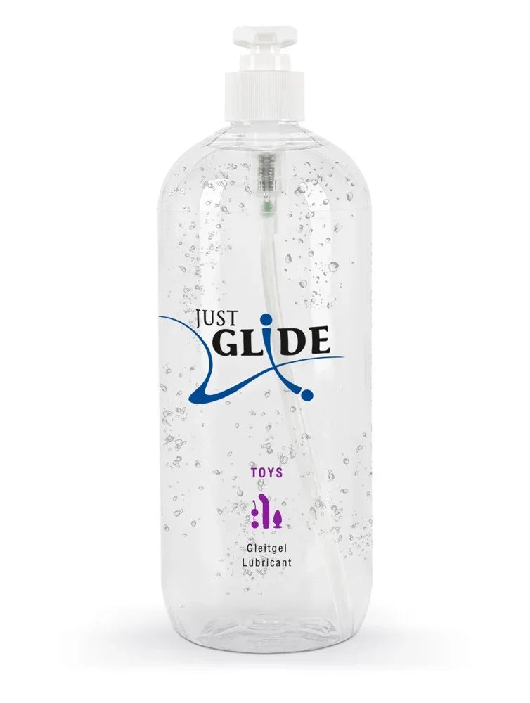 Just Glide Toys Gleitgel – wasserbasiertes Lubricant für Intimspielzeuge, klar und diskret verpackt