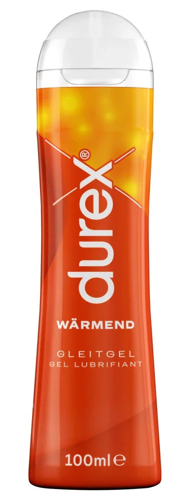Durex wärmendes Gleitgel 100ml, transparent-orange Flasche, Intim-Gleitmittel