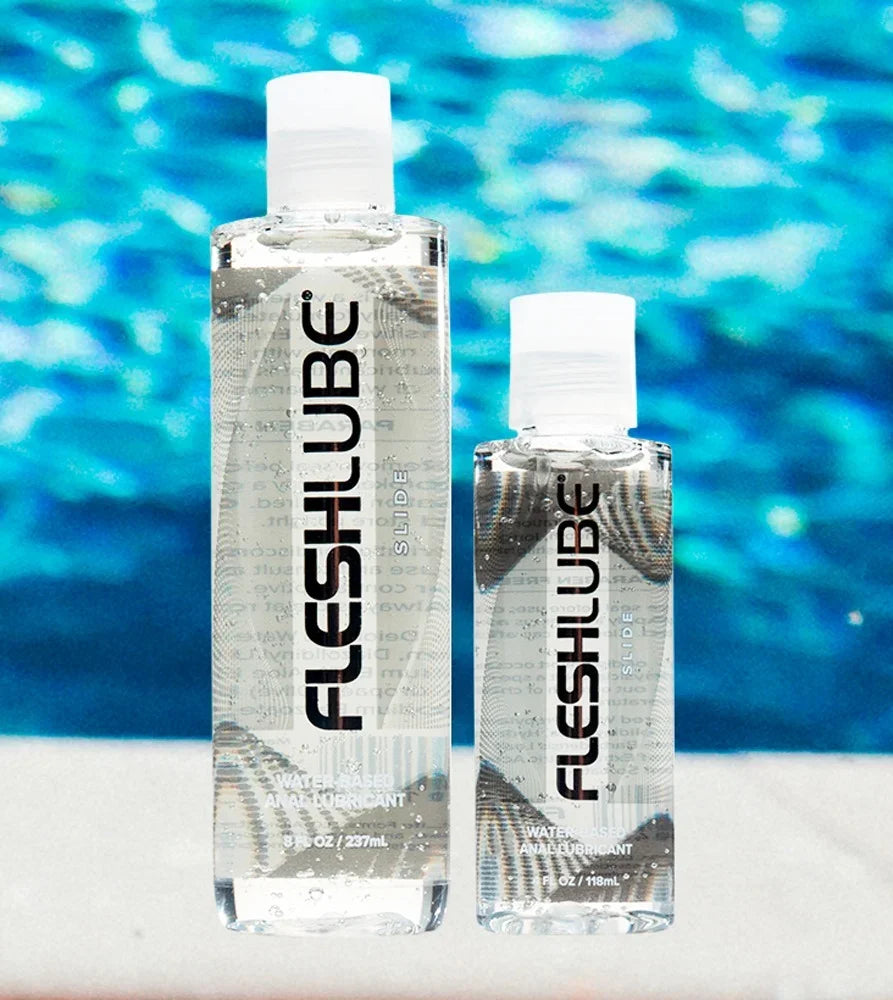Fleshlube Slide wasserbasiertes Gleitgel für anale Intimität, 237ml & 118ml