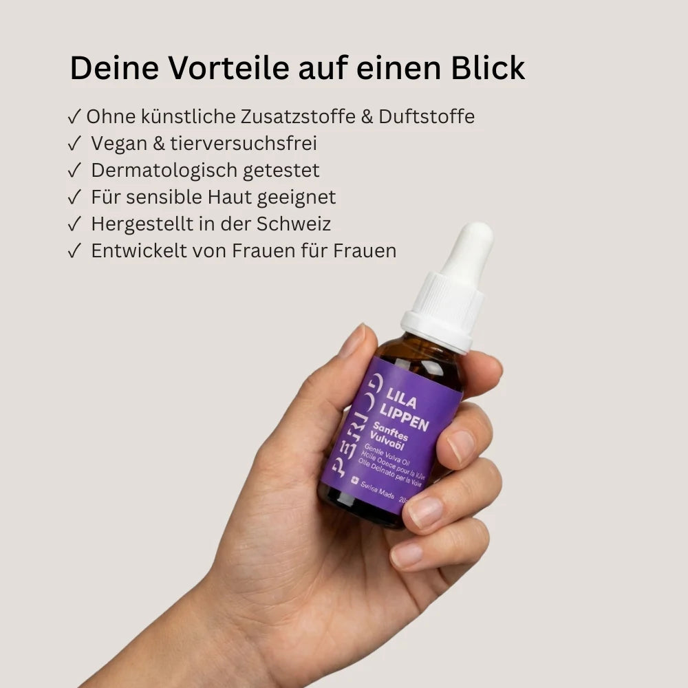 Vulva Oil "LILA LIPPEN" Natural care for dryness and friction (20 ml)