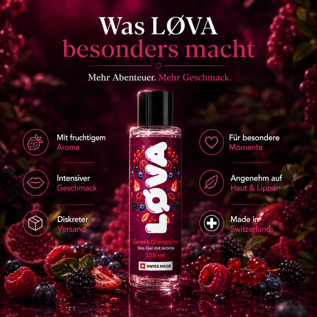 Lube "Sweet Grenadine" - Water-Based & Grenadine-Flavored (125ml) by LØVA