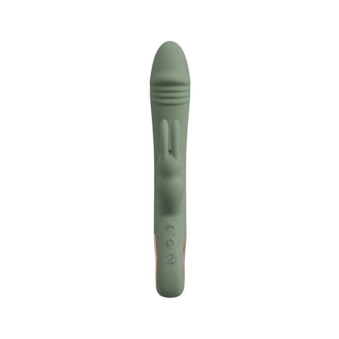 Rabbit-Vibrator "Slim Rabbit " aus Silikon 21.3 cm (Grün) - loveiu.ch