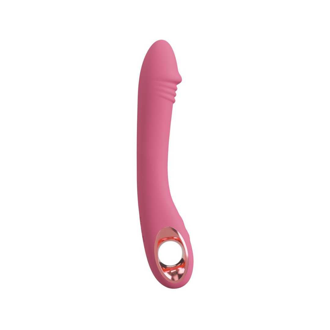 G-Punkt Vibrator "Slim G-Spot" aus Silikon - mit Ring-Griff 21.4 cm (Pink) - loveiu.ch