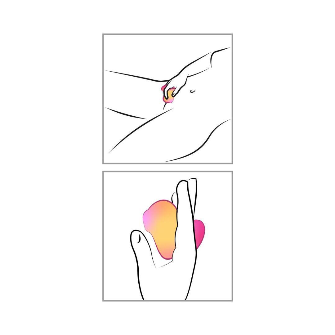 Auflegevibrator "Kiss" aus Silikon - mit Pleasure Air Technologie 9.5 cm (pink) - loveiu.ch
