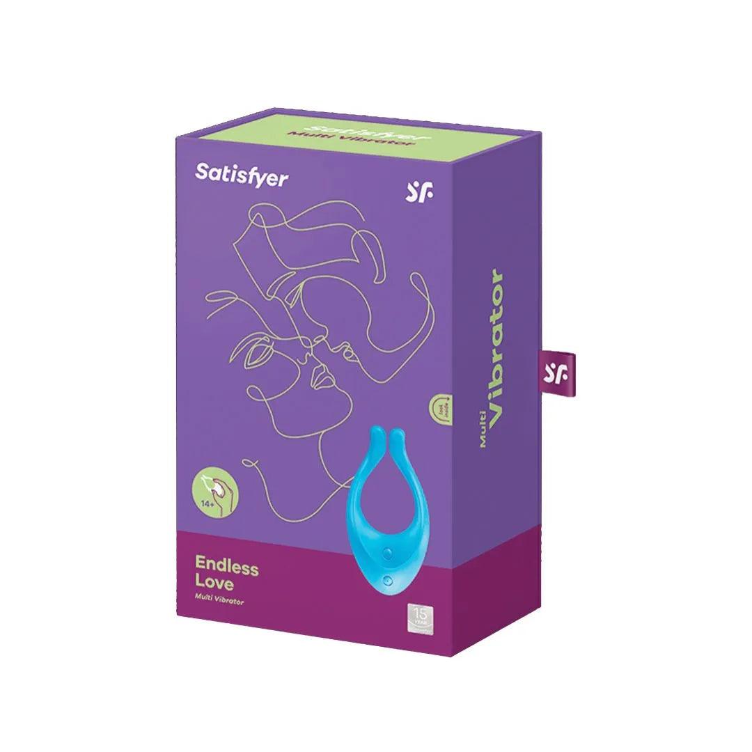 SATISFYER Paarvibrator "Endless Love" aus Silikon - mit flexiblen Armen (blau) - loveiu.ch