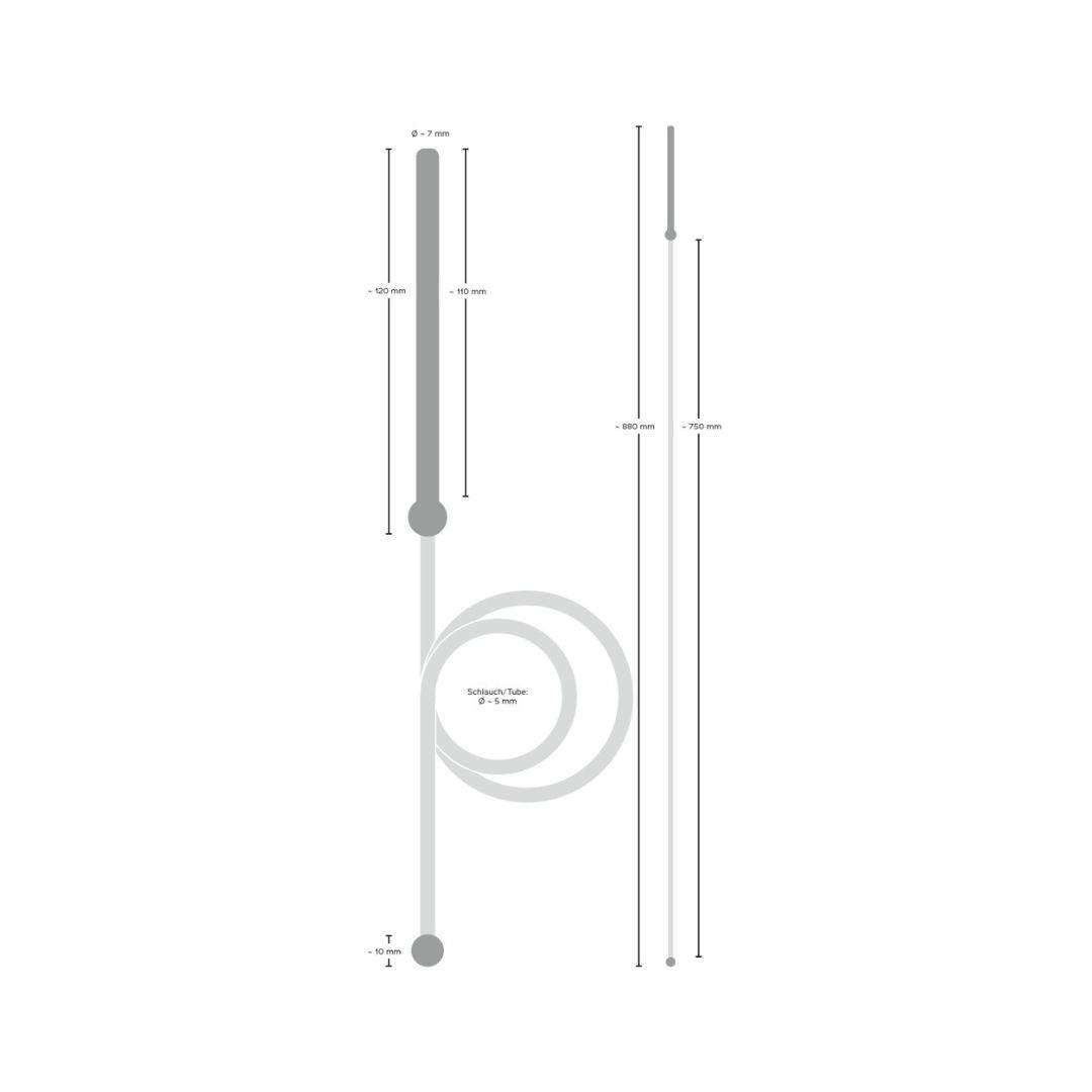 Penisplug "Piss To Mouth Dilator" aus Silikon - mit arretiertem Schlauch & Mundstück (schwarz) - loveiu.ch