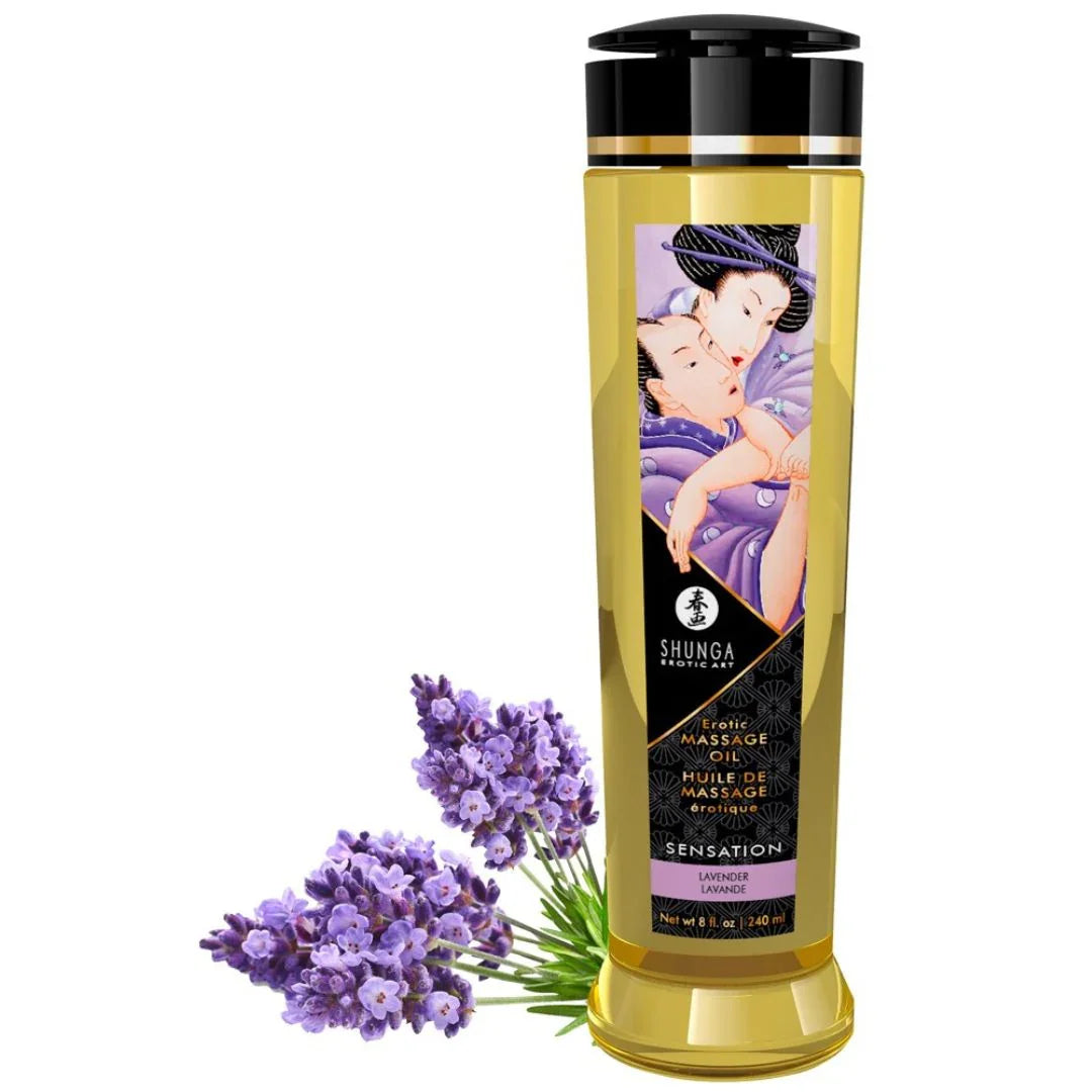 Massageöl "Erotic Massage" - mit Lavendelduft von Shunga (240 ml) - loveiu.ch