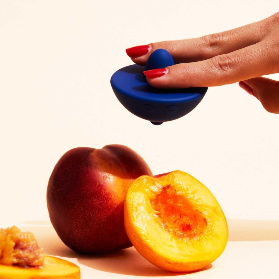 Auflegevibrator "Toupie Puissante" aus medizinischem Silikon - im Spinner-Design (blau) - loveiu.ch