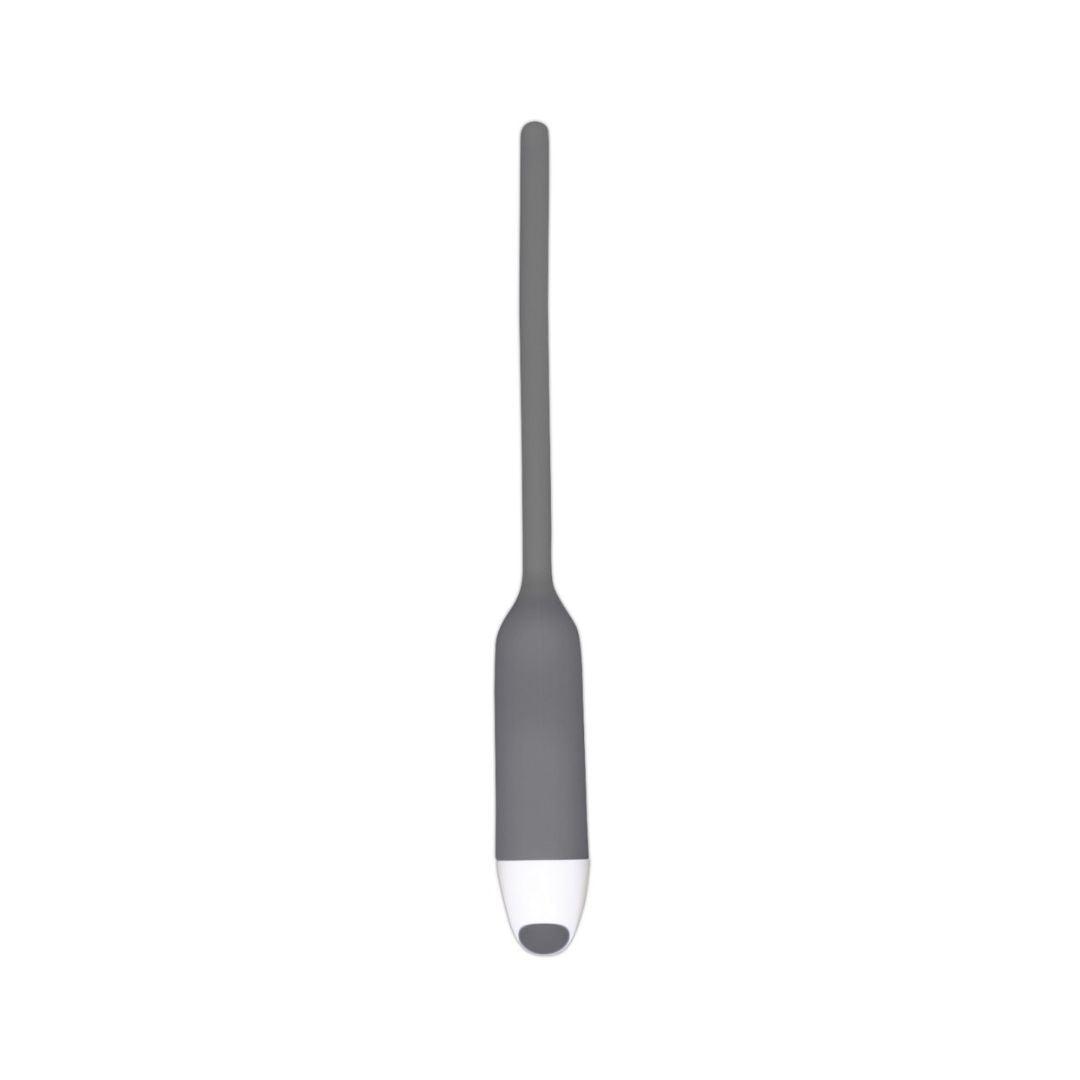 Penisplug mit Vibrator aus Silikon - Harnrörenstimulation Ø 0.6 cm (grau) - loveiu.ch
