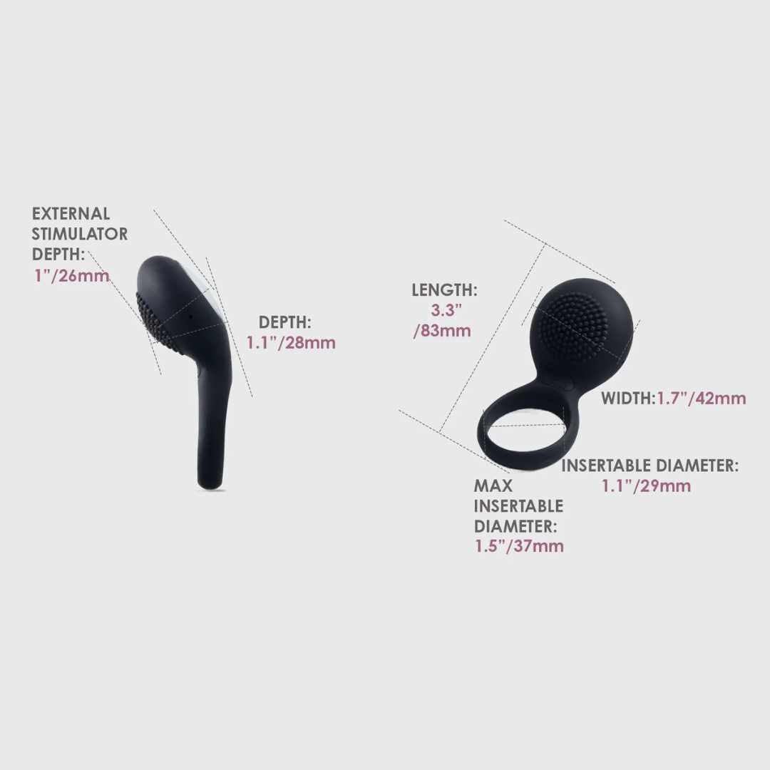 Penisring "Tyler" aus Silikon - Ø 3 cm (schwarz) - loveiu.ch
