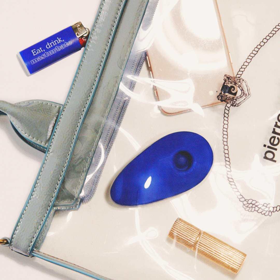 Auflegevibrator "Mini Coco" aus Silikon - mit Saugfunktion 9 cm (blau) - loveiu.ch