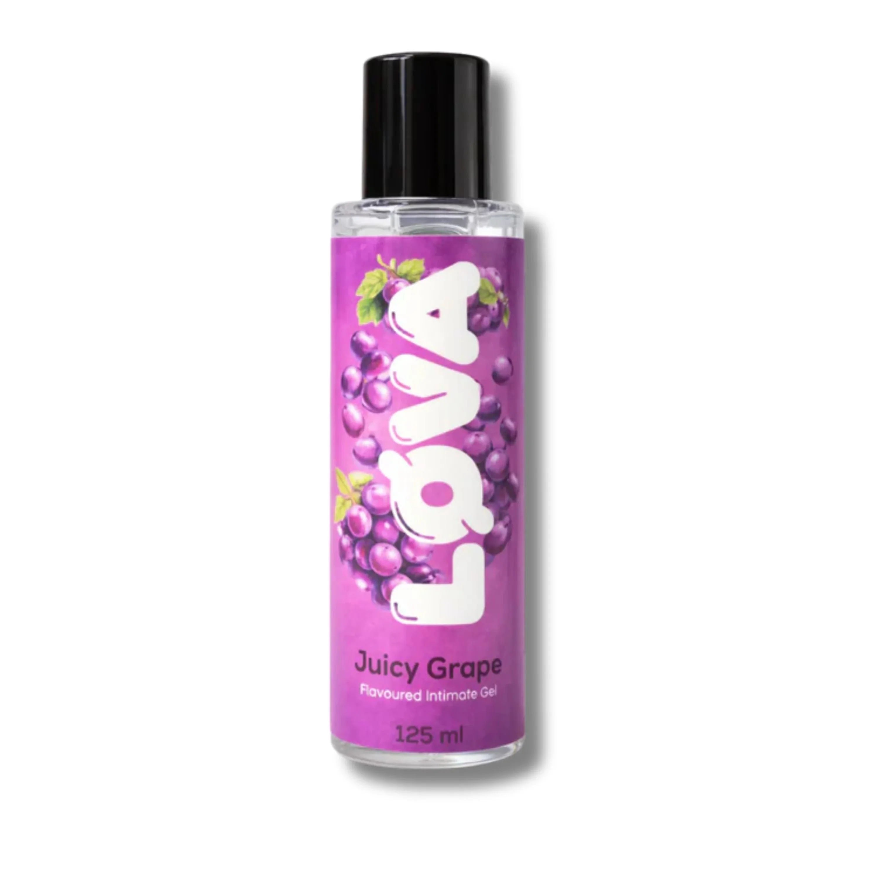Lava Juicy Grape Geschmacksgel für Intimität, 125 ml, lila Flasche mit Traubenmotiv