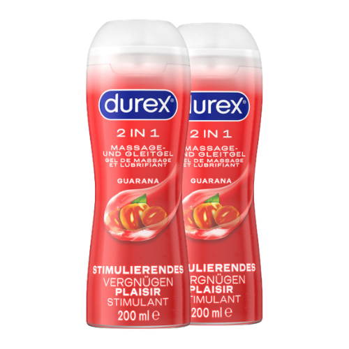 Pack de 2 gels lubrifiants « Play 2en1 » - à base d’eau et à l’extrait de guarana (2x200ml)