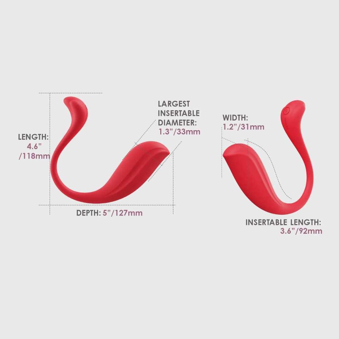 Vibrator "Vibro Ei Phoenix Neo" aus Silikon - per App steuerbar 10.8 cm (rot) - loveiu.ch