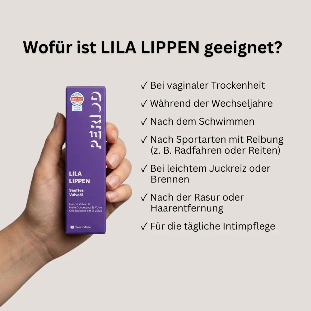 Vulva Oil "LILA LIPPEN" Natural care for dryness and friction (20 ml)