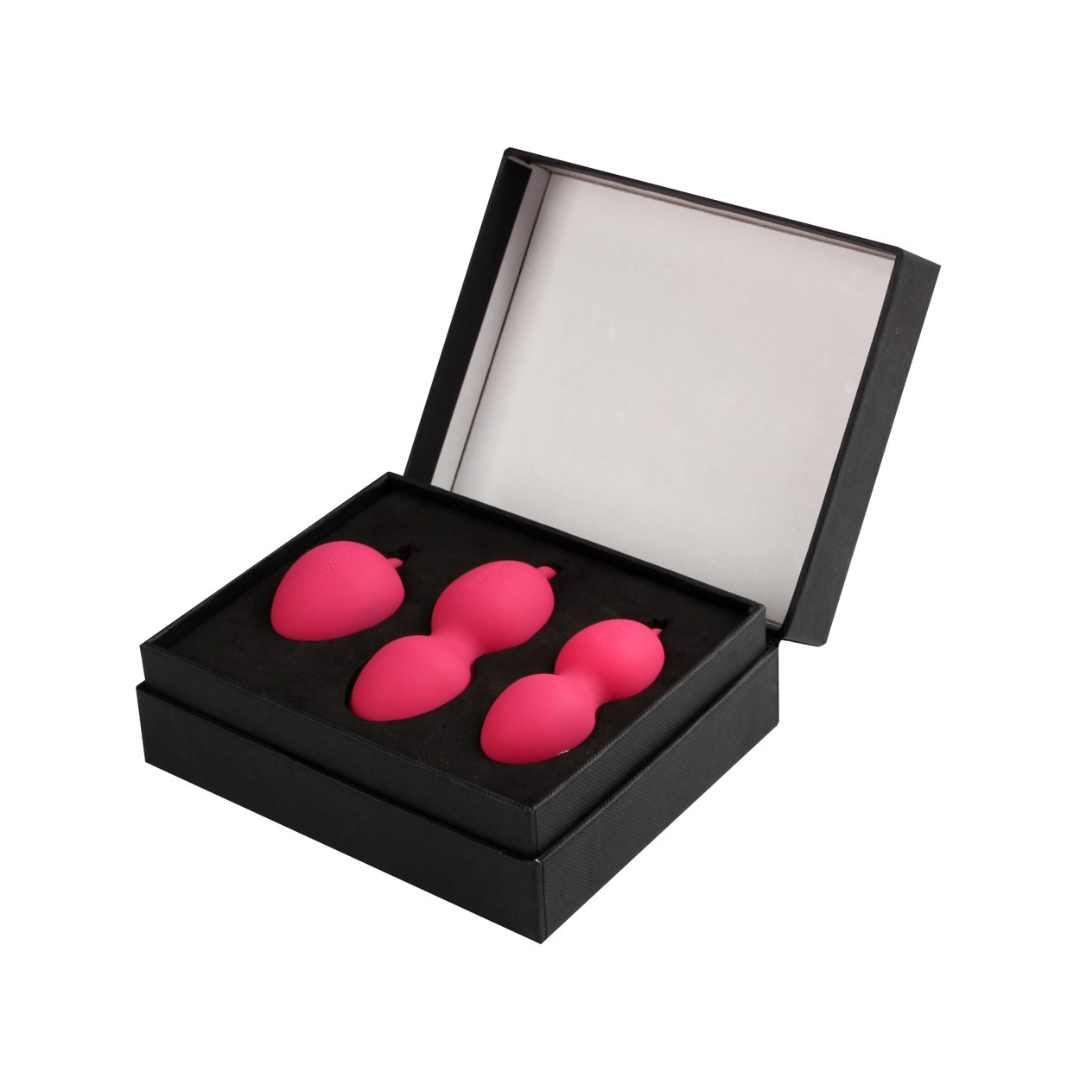Liebeskugeln "Nova" aus Silikon - Beckenbodentraining im 3er Set (pink) - loveiu.ch