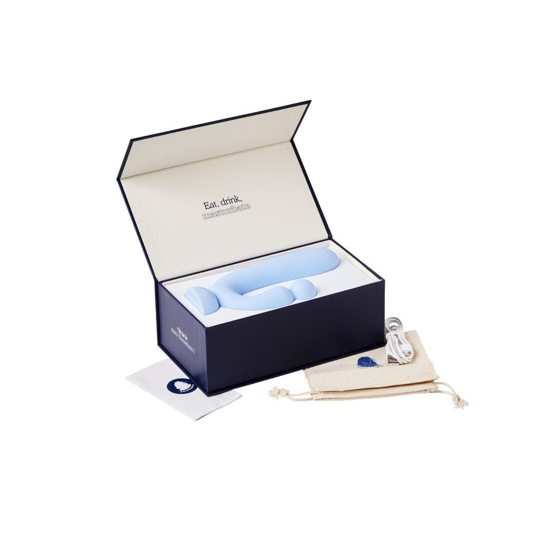 Rabbit-Vibrator "Chouchou" aus medizinischem Silikon - 18.1 cm (hellblau) - loveiu.ch