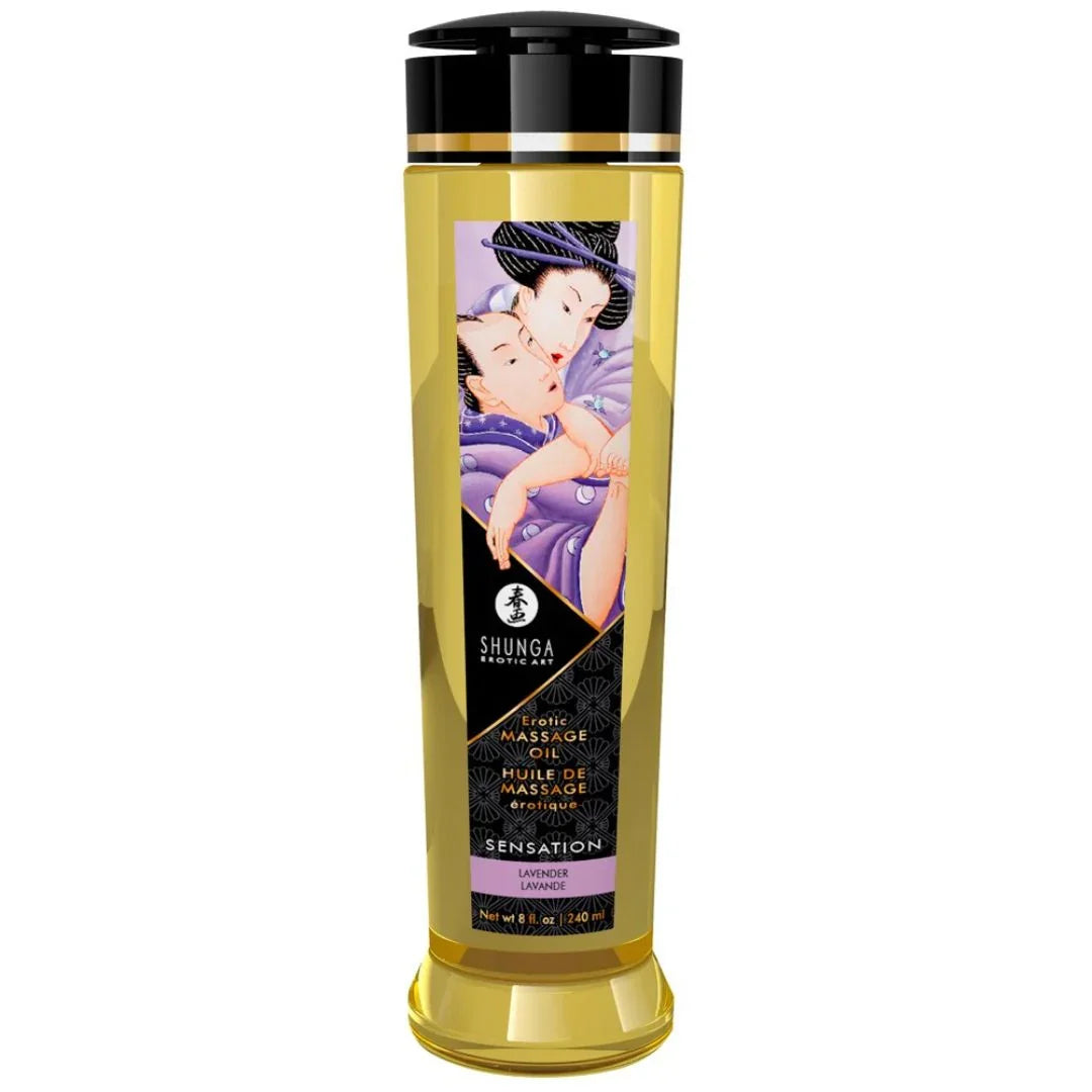 Massageöl "Erotic Massage" - mit Lavendelduft von Shunga (240 ml) - loveiu.ch