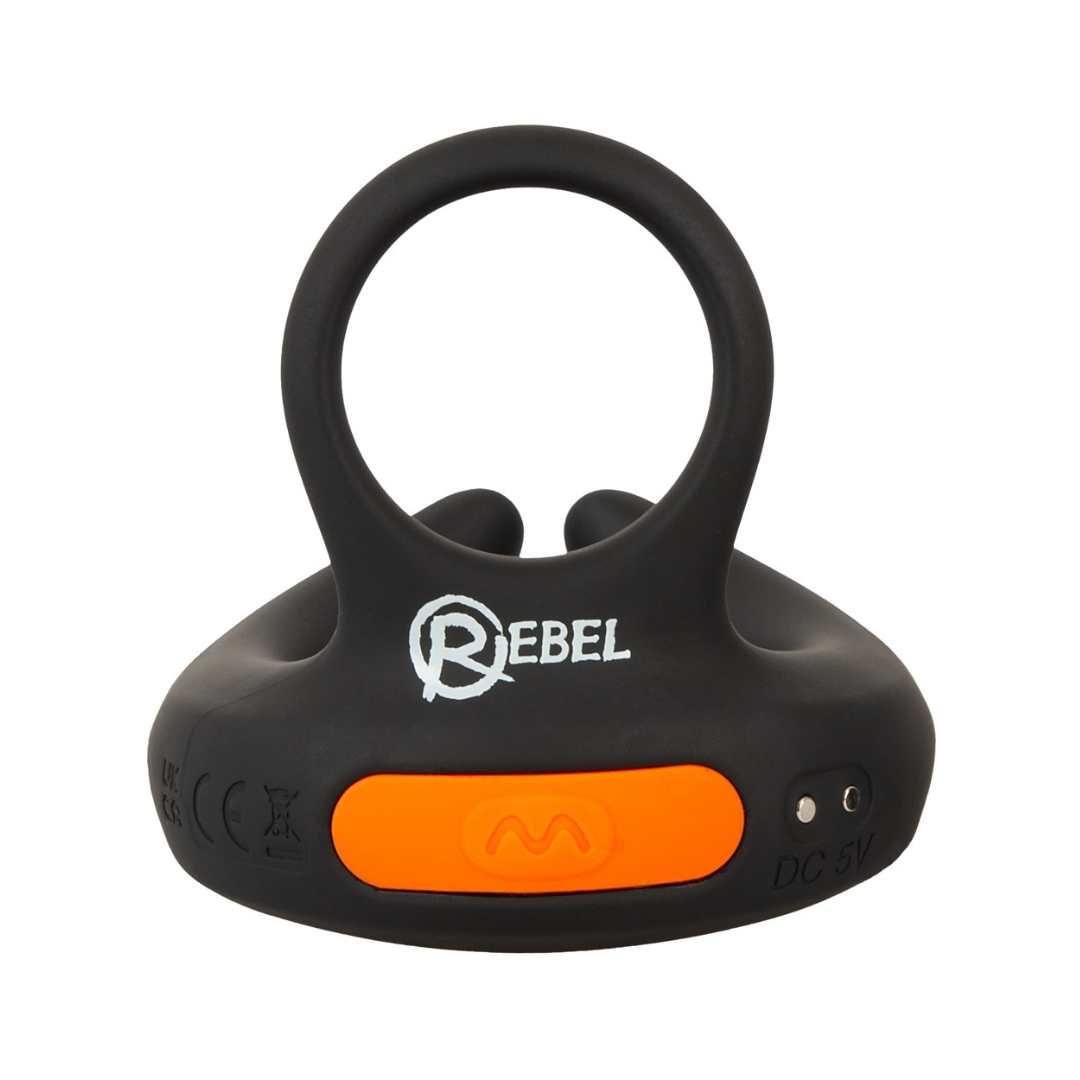 Penis- und Hodenring "RC Scrotum Stimulator" aus Silikon - mit Vibration Ø 4.6 cm (Schwarz) - loveiu.ch