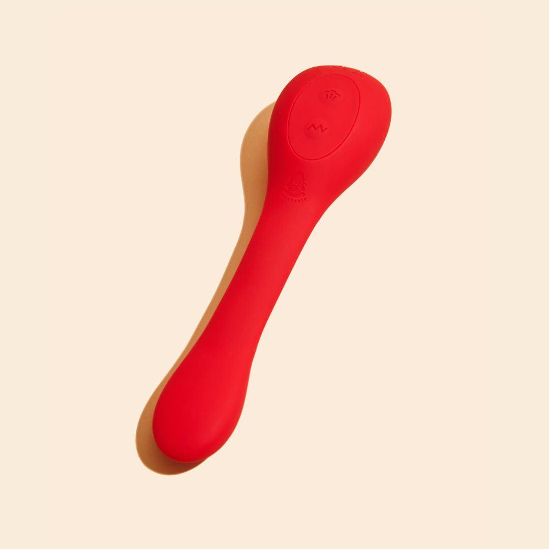 Auflegevibrator "Coco Puissante" aus medizinischem Silikon - 19 cm (rot) - loveiu.ch