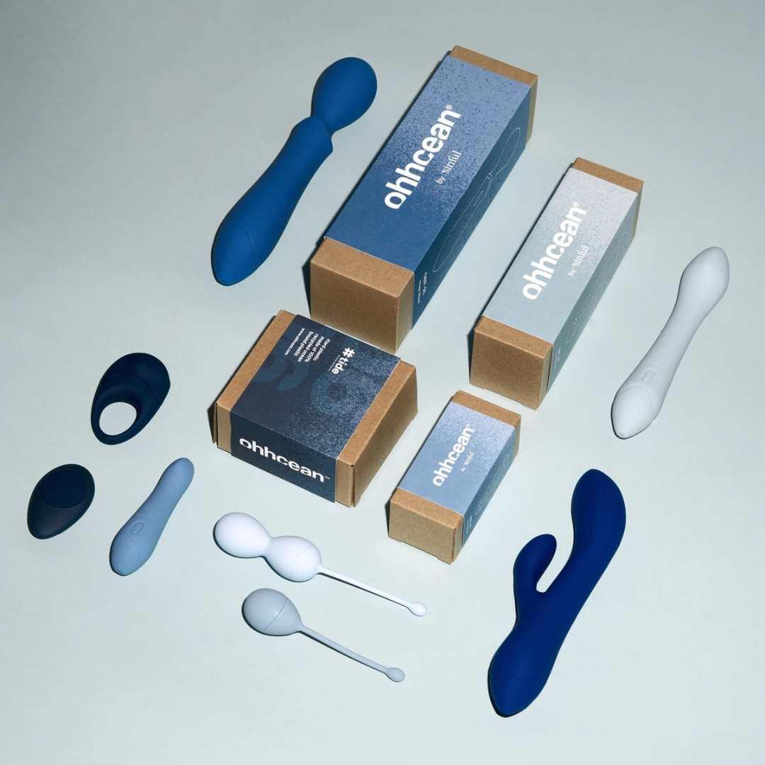 Liebeskugeln "ohhcean" aus recyceltem Meeresplastik - Beckenbodentraining im 2er Set Ø 3 cm (blau) - loveiu.ch