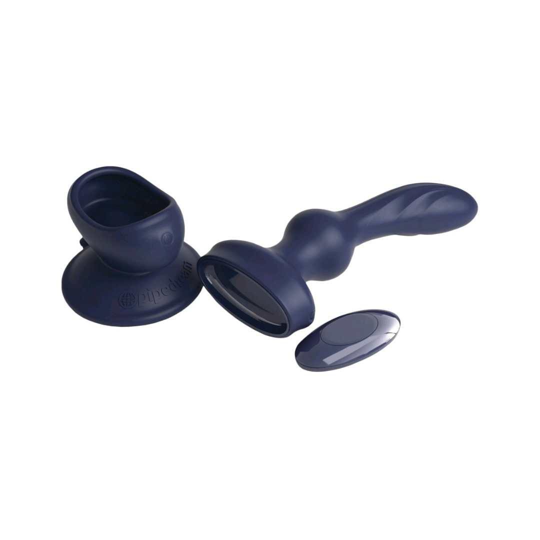 P-Punkt Vibrator "Wall Banger P-Spot" - mit abnehmbaren Saugfuss & Fernbedienung 14.2 cm (blau) - loveiu.ch