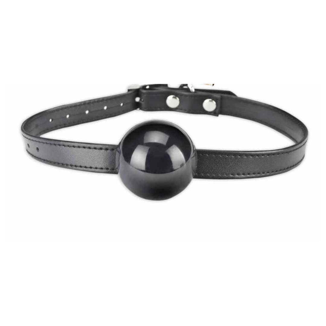 Mundknebel mit Silikon Ball Lux Fetish - perfekte Passform durch ergonomisches Design (schwarz) - loveiu.ch