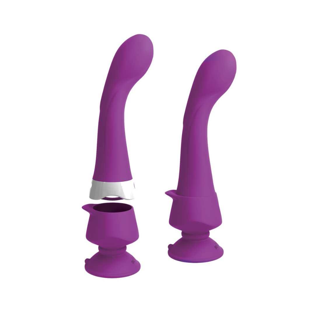 G-Punkt Vibrator "Wall banger G" - abnehmbarer Saugfuss & Fernbedienung 19.3 cm (lila) - loveiu.ch