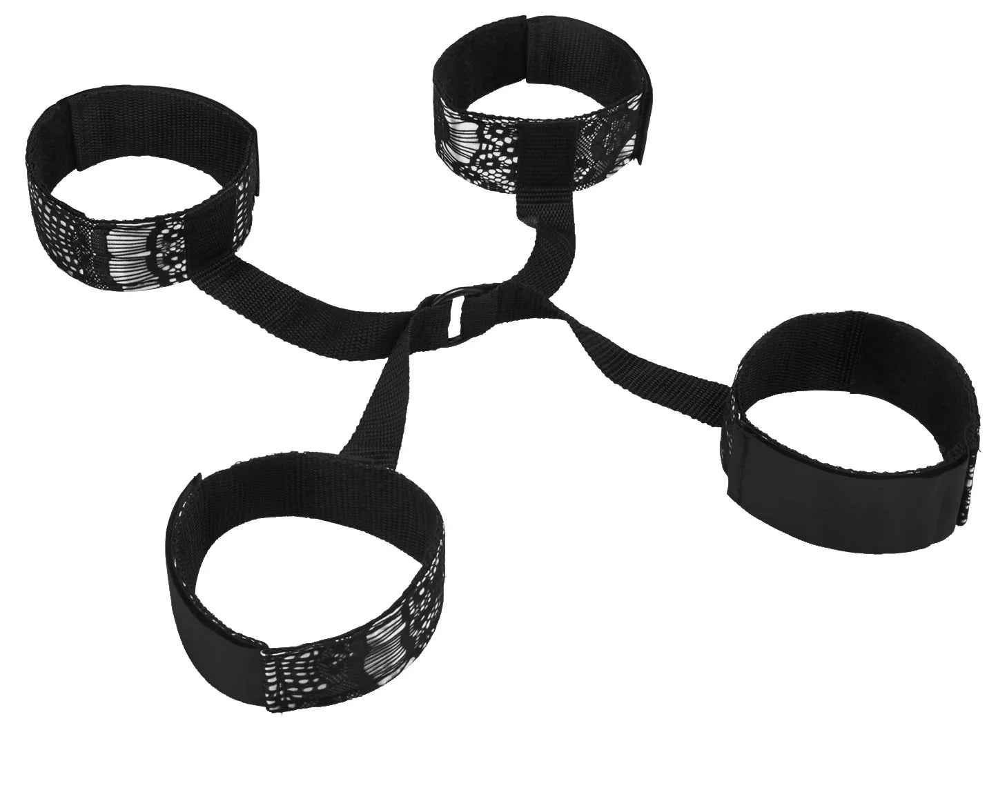 Schwarze Bondage-Fesseln aus Spitze, verstellbar, geeignet für Paare und BDSM-Spiele