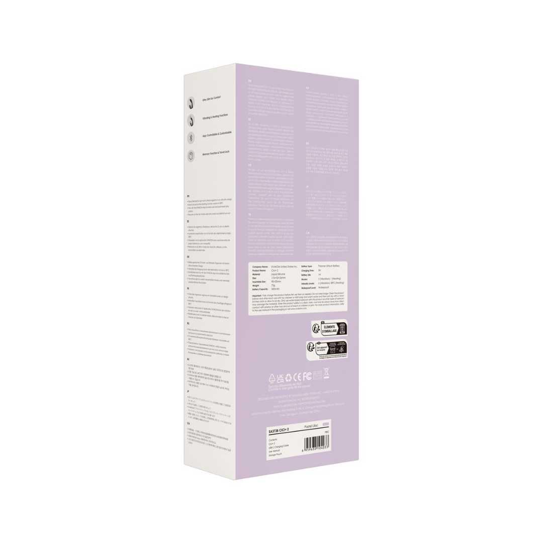Vibrator mit Klitorisreizer "Cici+ 2" aus Silikon - mit geriffeltem Massagekopf 17.8 cm (lila) - loveiu.ch
