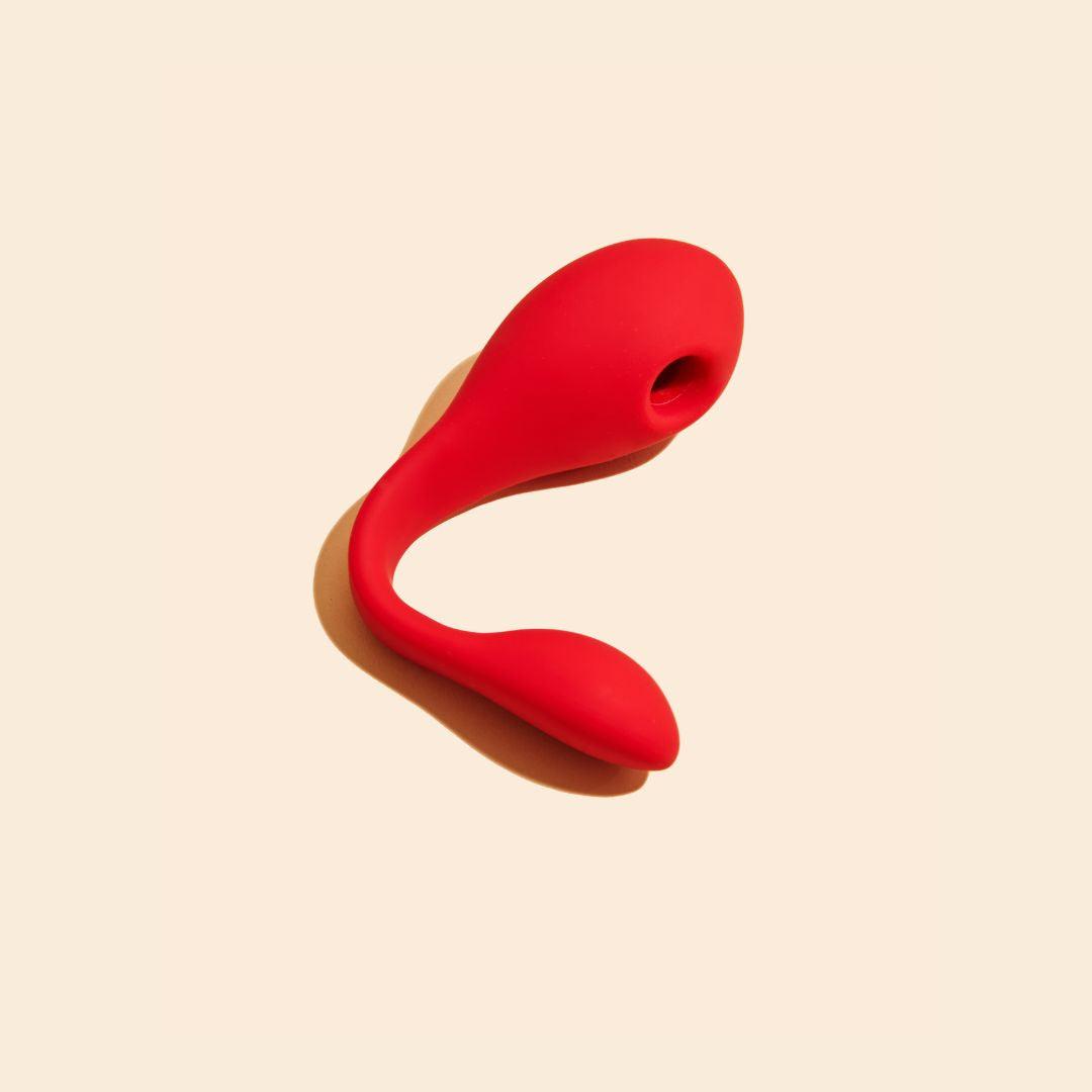 Auflegevibrator "Coco Puissante" aus medizinischem Silikon - 19 cm (rot) - loveiu.ch