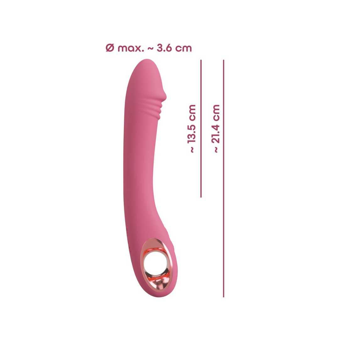 G-Punkt Vibrator "Slim G-Spot" aus Silikon - mit Ring-Griff 21.4 cm (Pink) - loveiu.ch