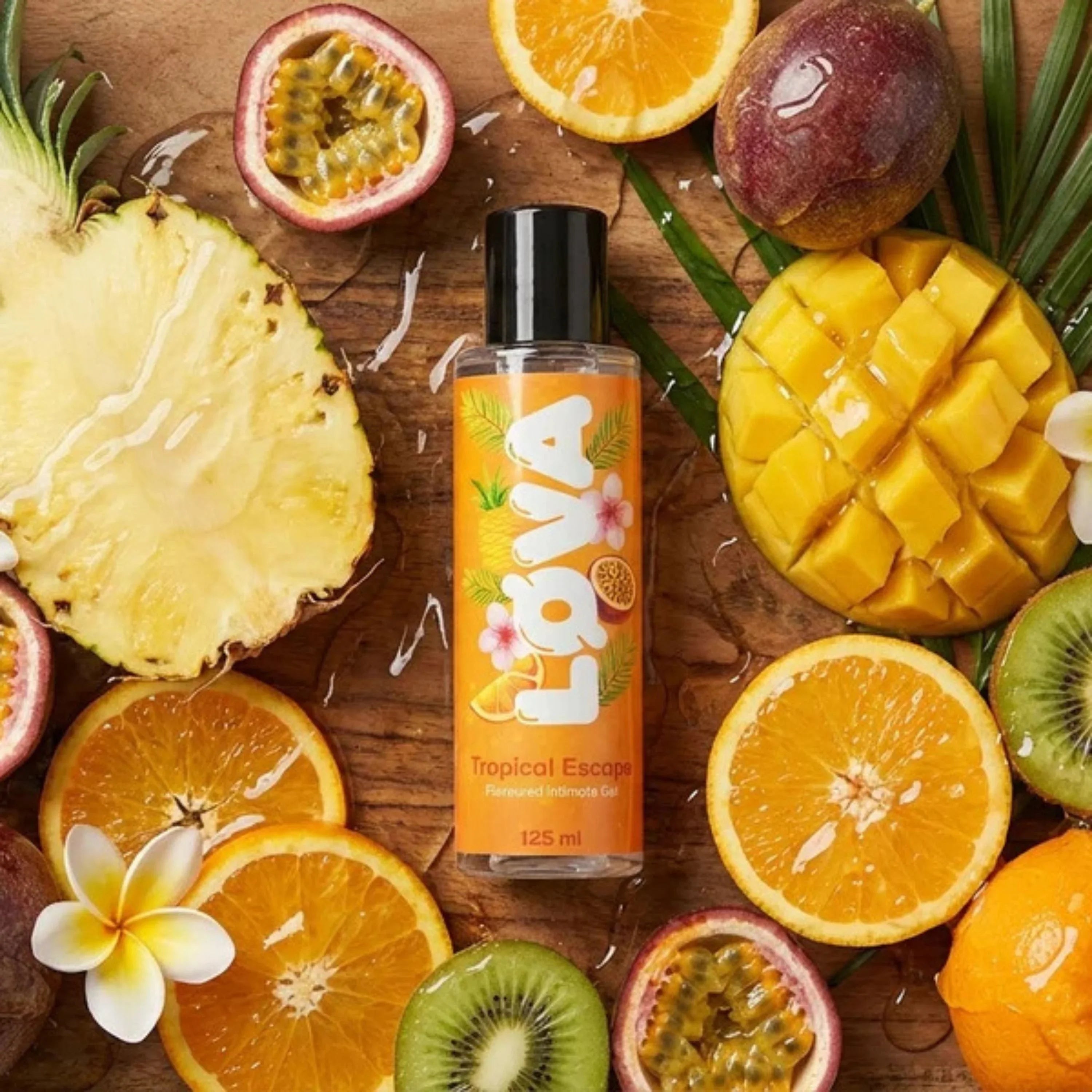 Lava Tropical Escape Gleitgel mit exotischen Früchten wie Ananas, Mango und Passionsfrucht