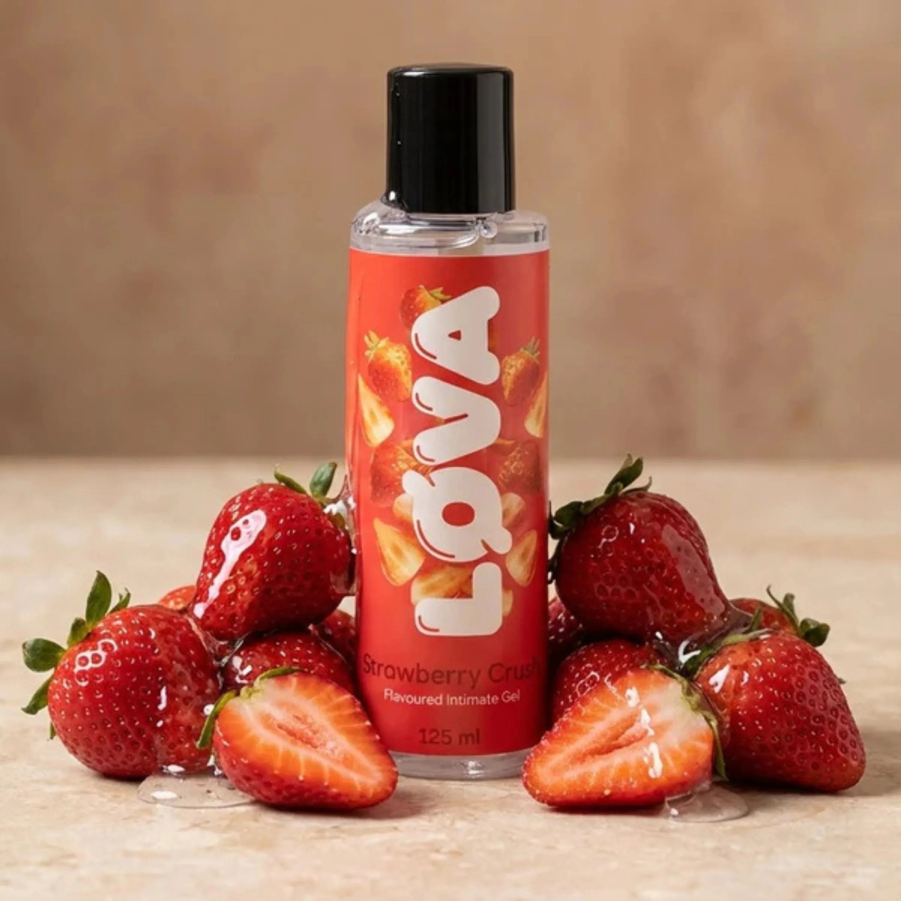Lava Erdbeer-Aroma Intimgel mit frischen Erdbeeren, 125 ml
