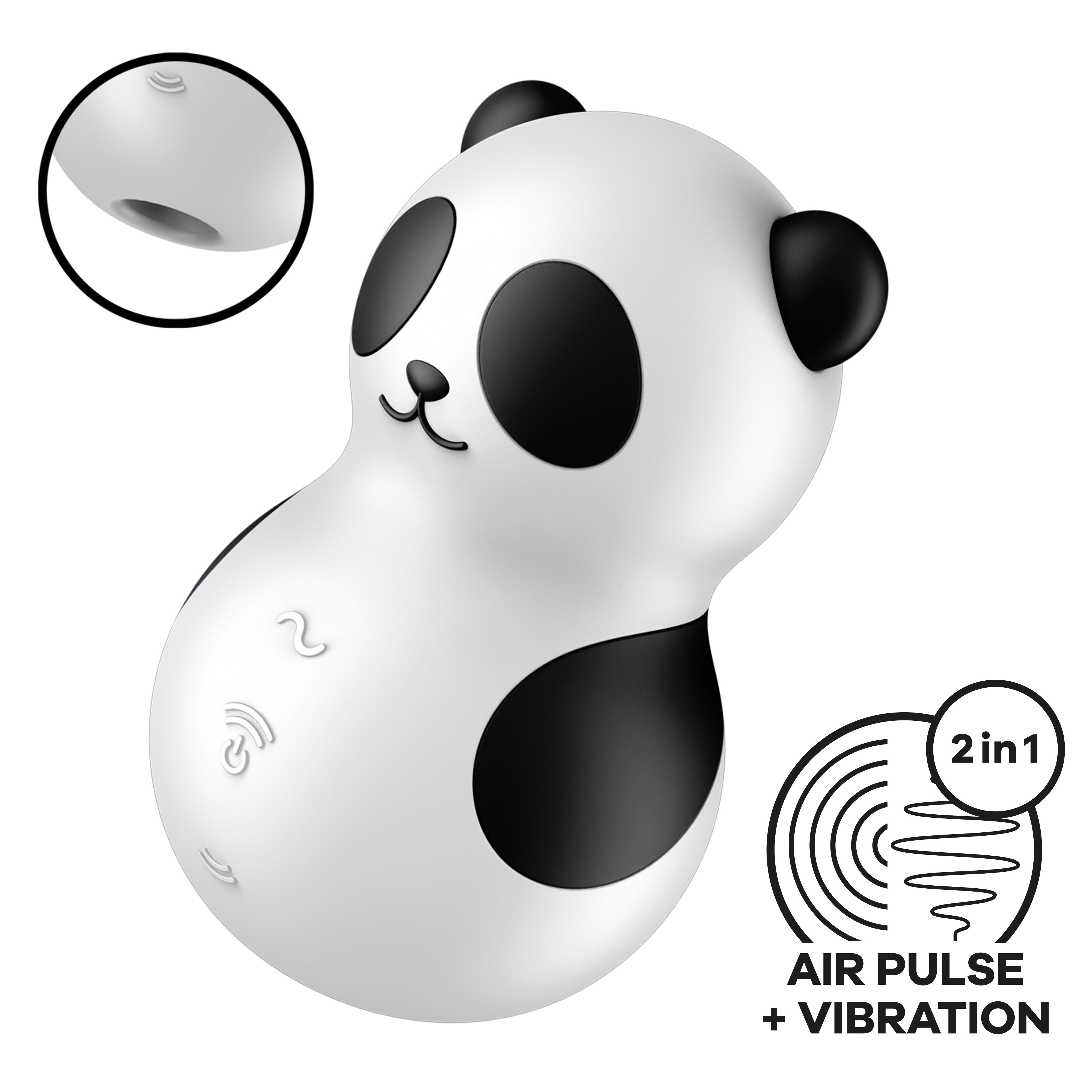 SATISFYER Lay-on Vibrator "Pocket Panda" - Airpulse Technology 10cm (white)